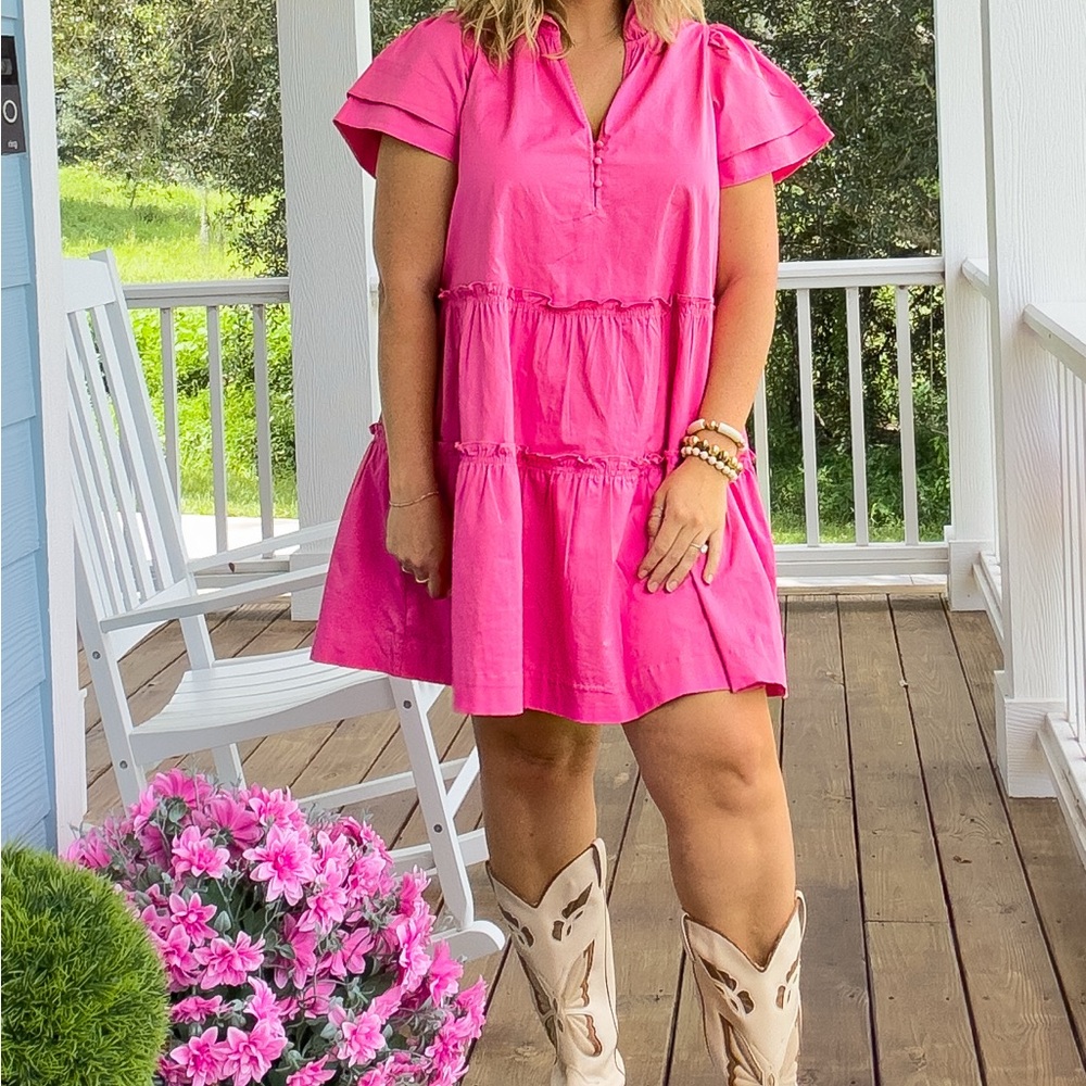 Crown & Ivy Pink Dress Large